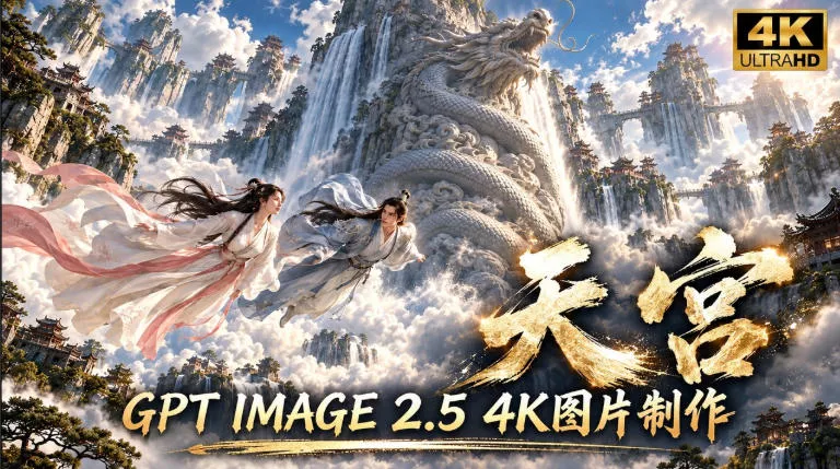 GPT Image 2.5实测！4K到底多清楚？皮肤、手指、修图与天宫场景全面测试-清欢网创